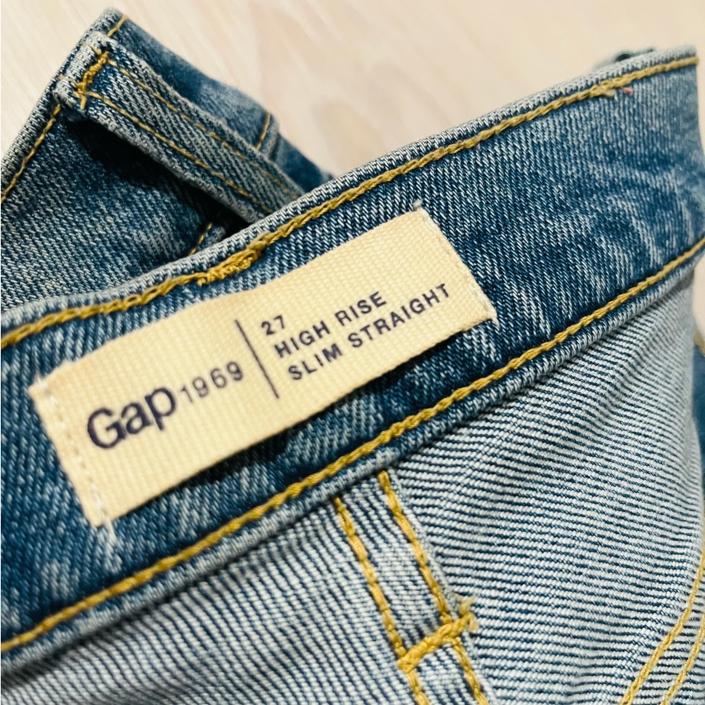 Hi rise jeans, slim straight